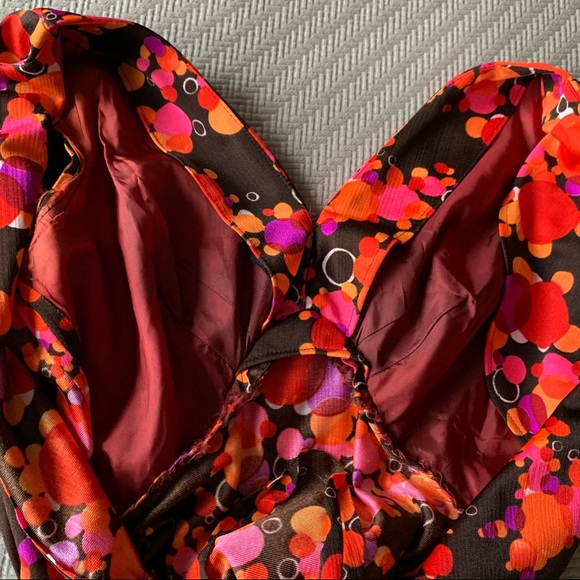 Vtg Maxi Dress Handmade Long Sleeves Multicolored - Picture 13 of 16